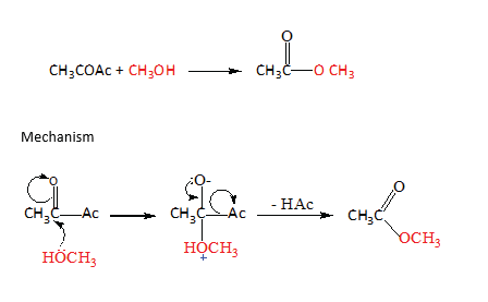 Reaction of alcohols with acid anhydride to form esters. - Digital ...